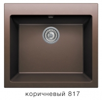 Кварцевая мойка для кухни TOLERO R-111 коричневая код 100136