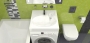 Раковина над стиральной машиной Литкам Лидь 600 с кронштейнами код 101966