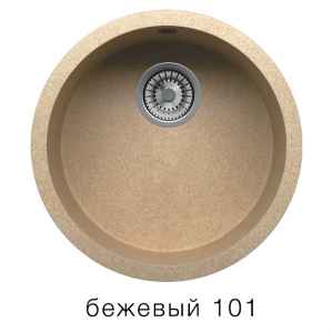 Кварцевая мойка для кухни TOLERO R-104 бежевая код 100093