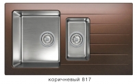 Комбинированная кухонная мойка TOLERO TWIST TTS-890K коричневая код 101855-817