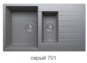   Кварцевая мойка для кухни TOLERO R-118 серая код 100410