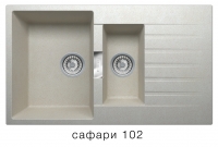 Кварцевая мойка для кухни TOLERO LOFT TL-860 сафари код 100461