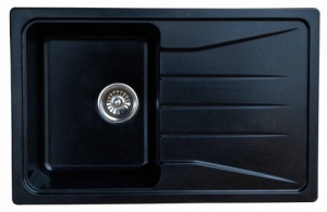 Мойка для кухни мрамор Granicom G-022 антрацит (черный) код 100334