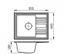 Мойка для кухни мрамор Granicom G-007 антрацит (черный) код 100278