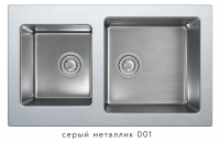 Комбинированная кухонная мойка TOLERO TWIST TTS-840 серый металлик код 101589-001