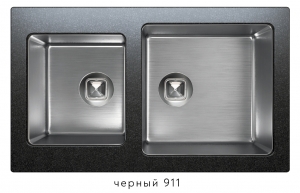 Комбинированная кухонная мойка TOLERO TWIST TTS-840 черная код 101589-911
