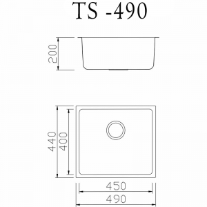 Кухонная мойка из нержавеющей стали TOLERO STEEL TS-490 код 101406