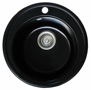 Мойка для кухни мрамор Granicom G-009 антрацит (черный) код 100292