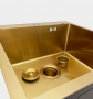 Мойка для кухни, 50х50 SIRIUSLINE (Германия) коллекция "ECO" врезная, из нержавеющей стали SUS304, Золотой сатин код 102169