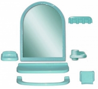 Зеркальный набор для ванной комнаты "Елена МХ" салатовый 1/6 код 100853-1