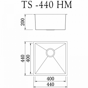 Кухонная мойка из нержавеющей стали TOLERO STEEL TS-440 HM (HandMade) код 101431