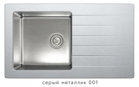 Комбинированная кухонная мойка TOLERO TWIST TTS-860 серый металлик код 101590-001