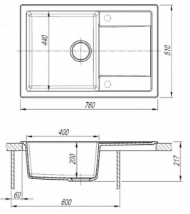 Мойка для кухни Dr.Gans Техно 760 терракота код AB1001746