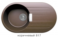 Кварцевая мойка для кухни TOLERO LOFT TL-780 коричневая код 100452