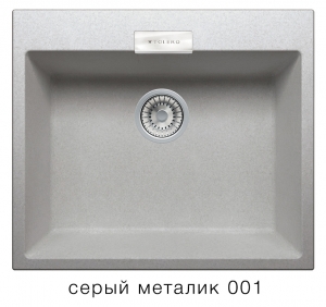 Кварцевая мойка для кухни TOLERO LOFT TL-580 серый металлик код 100427