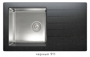 Комбинированная кухонная мойка TOLERO TWIST TTS-860 черная код 101590-911