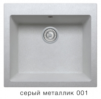 Кварцевая мойка для кухни TOLERO R-111 серый металлик код 100139