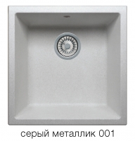 Кварцевая мойка для кухни TOLERO R-128 серый металлик код 100241