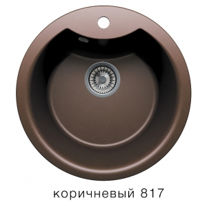Кварцевая мойка для кухни TOLERO R-108E коричневая код 100120