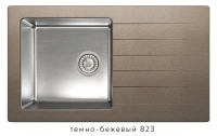 Комбинированная кухонная мойка TOLERO TWIST TTS-860 темно-бежевая код 101590-823