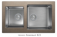 Комбинированная кухонная мойка TOLERO TWIST TTS-840 темно-бежевая код 101589-823